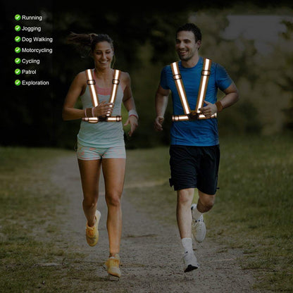 Reflective Vest Running Gear, 2Pack High Visible Safety VES for Cycling Jogging Running Walking, Adjustable for Men Women