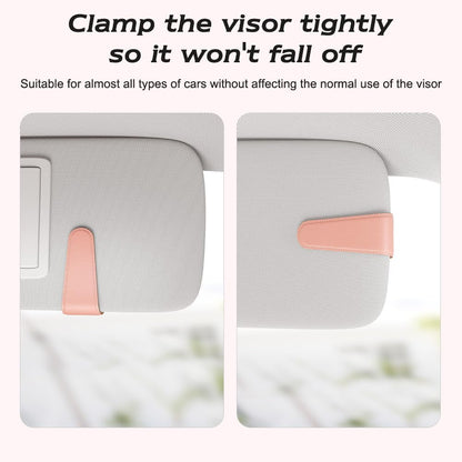Sotfamily Sunglass Holder for Car Visor, Suede Cloth Magnetic Sunglass Organizer for Car Accessories, 2 Packs, Black