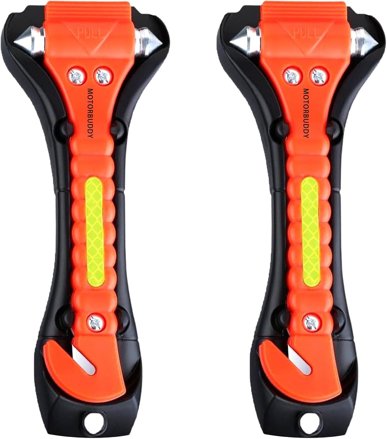 MOTORBUDDY 4-Pack Emergency Escape Hammer Seat Belt Cutter,Auto Car Safety Hammer with Window Glass Breaker，Escape Tool for Car Accidents