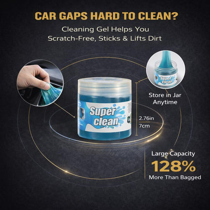 10-Piece Car Interior Cleaning Kit - 3 Natural Boar Hair Brushes, 3-in-1 AC Vent Brush, 160g Non-Toxic Gel, Microfiber Duster, 100ml Food-Grade Spray Bottle | Multi-Scenario for Auto
