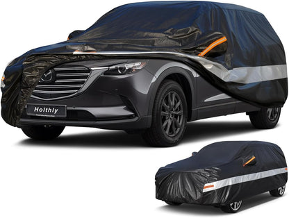 10 Layers Car Cover Custom Fit for Mercedes Benz C Class C250 C300 C43 C63 (1993-2026), Waterproof All Weather for Automobiles, Outdoor Full Cover Sun Dust Rain Protection with Cotton. Black - Colors A