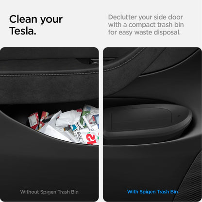 Spigen Door Pocket XL Car Trash Can [with Magnetic Lid] Waterproof Door Pocket Organizer 2025 2026 Tesla Model Y Juniper Premium & Performance Accessories - Driver Side Only