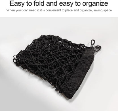Car Rear Cargo Net, Adjustable Elastic Storage Organizer Net, Trunk Cargo Storage Net, Universal Fit for Car, Vehicle, SUV (43.3"x 15.8")