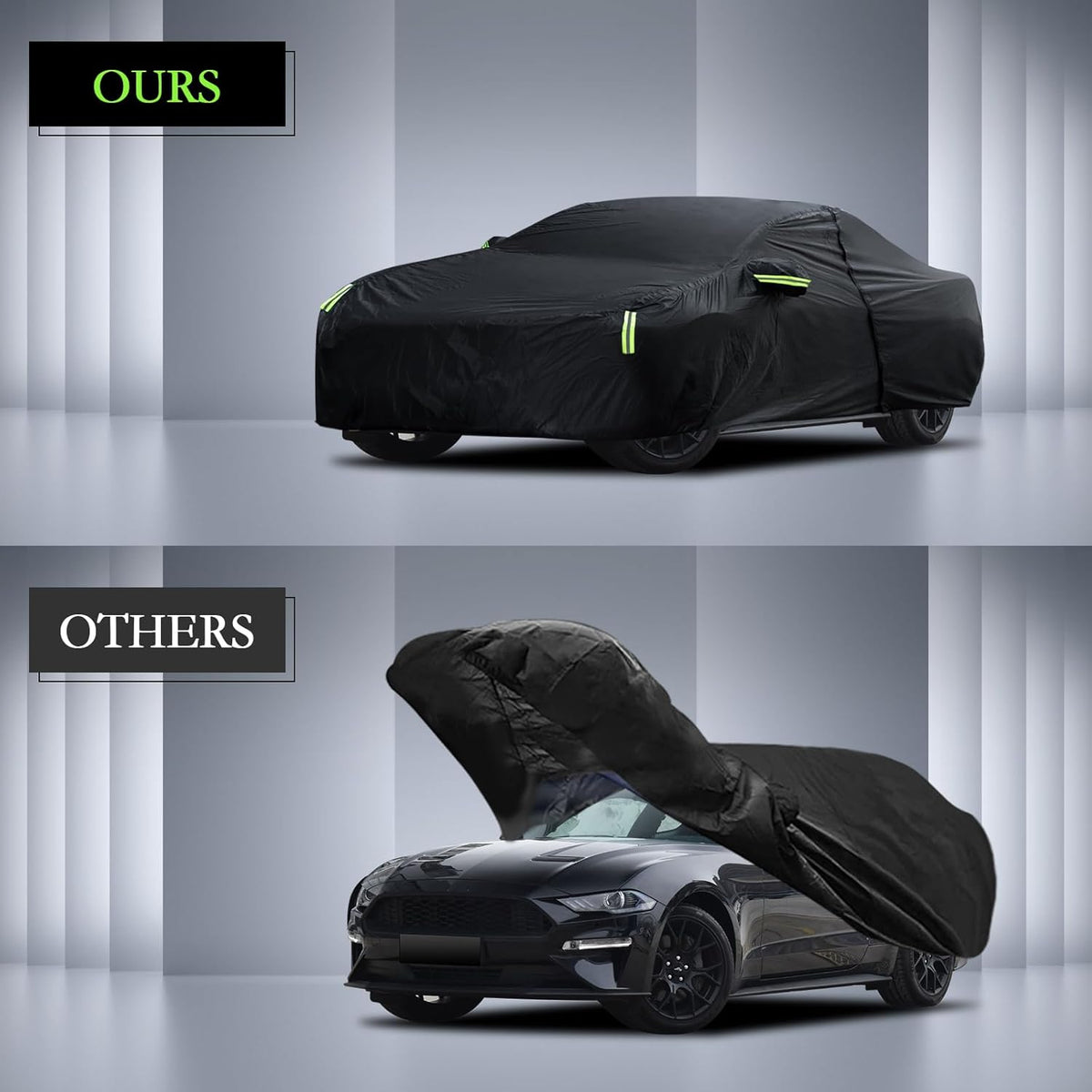 Car Cover Custom Fit for Toyota Corolla 2000-2025, Honda Civic 1991-2025, Waterproof All Weather Full Exterior Cover Rain Sun Protector Car Cover with Door Zipper
