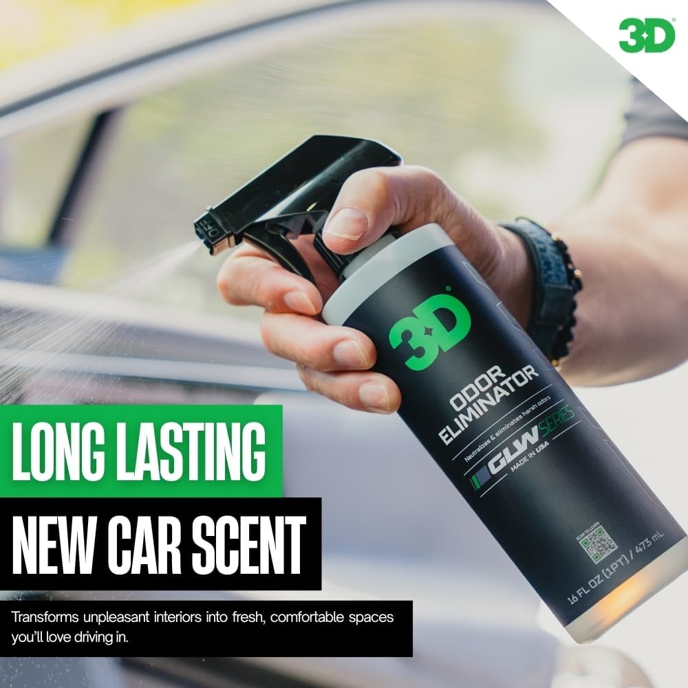 3D Odor Eliminator 1 Gallon – Professional Car Interior & Home Deodorizer Spray – Neutralizes Smoke, Pet & Food Smells at the Source – Fresh Clean Scent, Eco-Friendly & Biodegradable – Made in USA