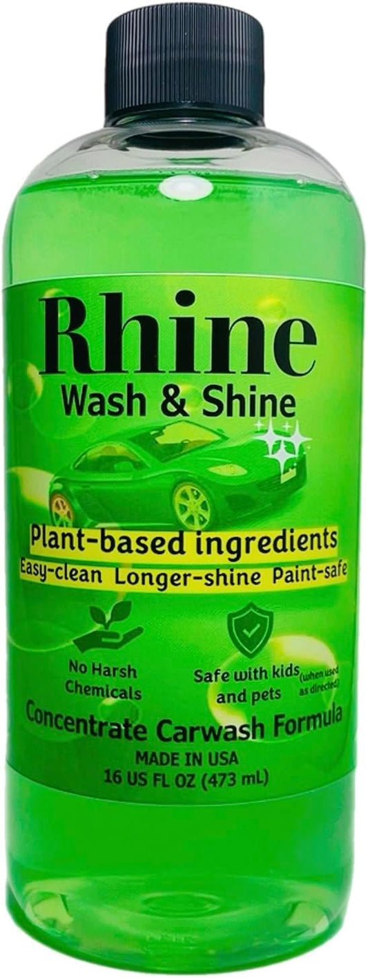 Plant-based Eco-friendly Car Wash Soap, Non-Toxic, Moderate-Foam Concentrated Soap with rinse & no-rinse options