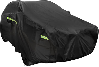 Car Cover Waterproof All Weather for Automobiles, Outdoor Full Exterior Covers for Sedan Black(Suggest Car Length from 194"-208")