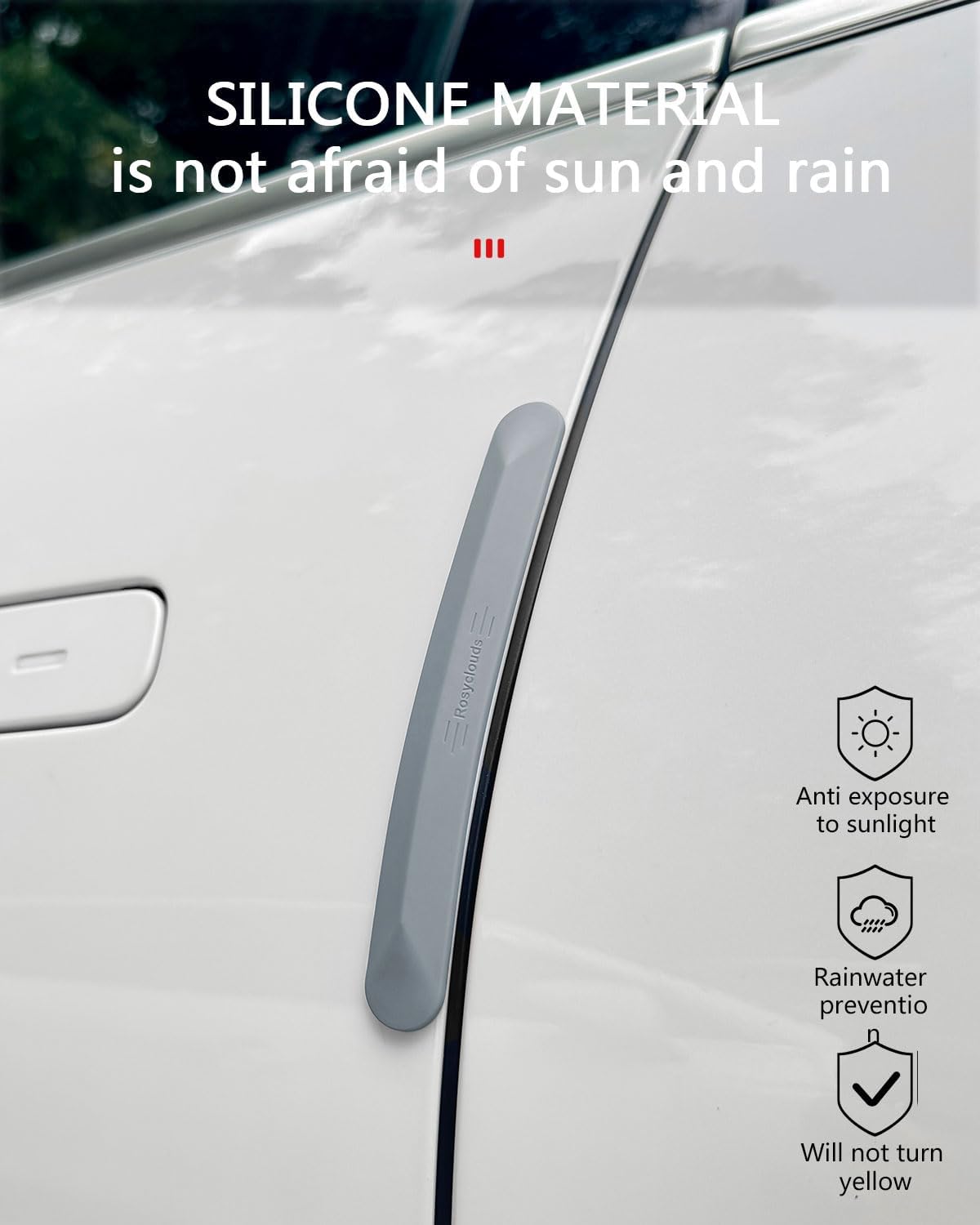 muekzu Silicone Car Door Edge Guard Trim Molding Crash Scratch Protector Scratch Guard for Car,Sedans,Truck,SUV 4PCS (Black)