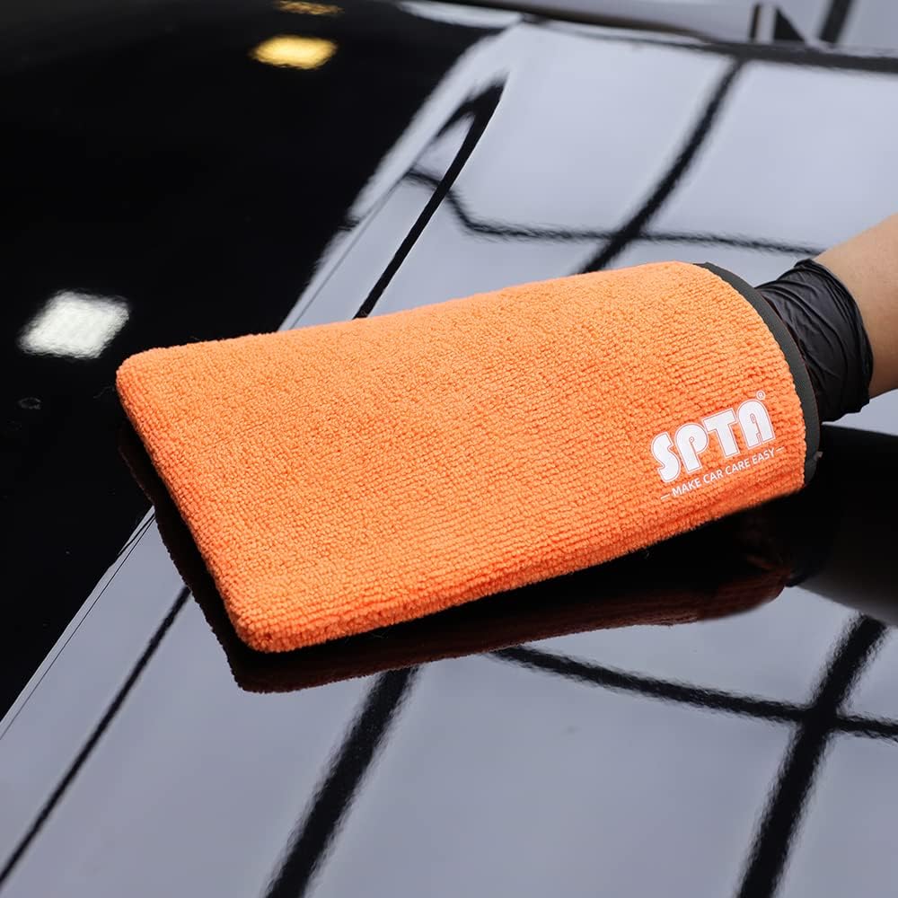 SPTA Clay Mitt, Pro Medium Grade Clay Bar Infused Mitt, Car Detailing Glove Quickly Removes Debris from Your Paint, Glass, Wheels, & More -CB306