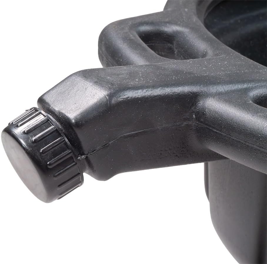Mytee Products Automotive Oil Drain Pan - Black Plastic Anti Splash, Motor Large Oil Drip Catcher Pan for Changing Oil, Spill-Proof Design - 4.25-Gallon