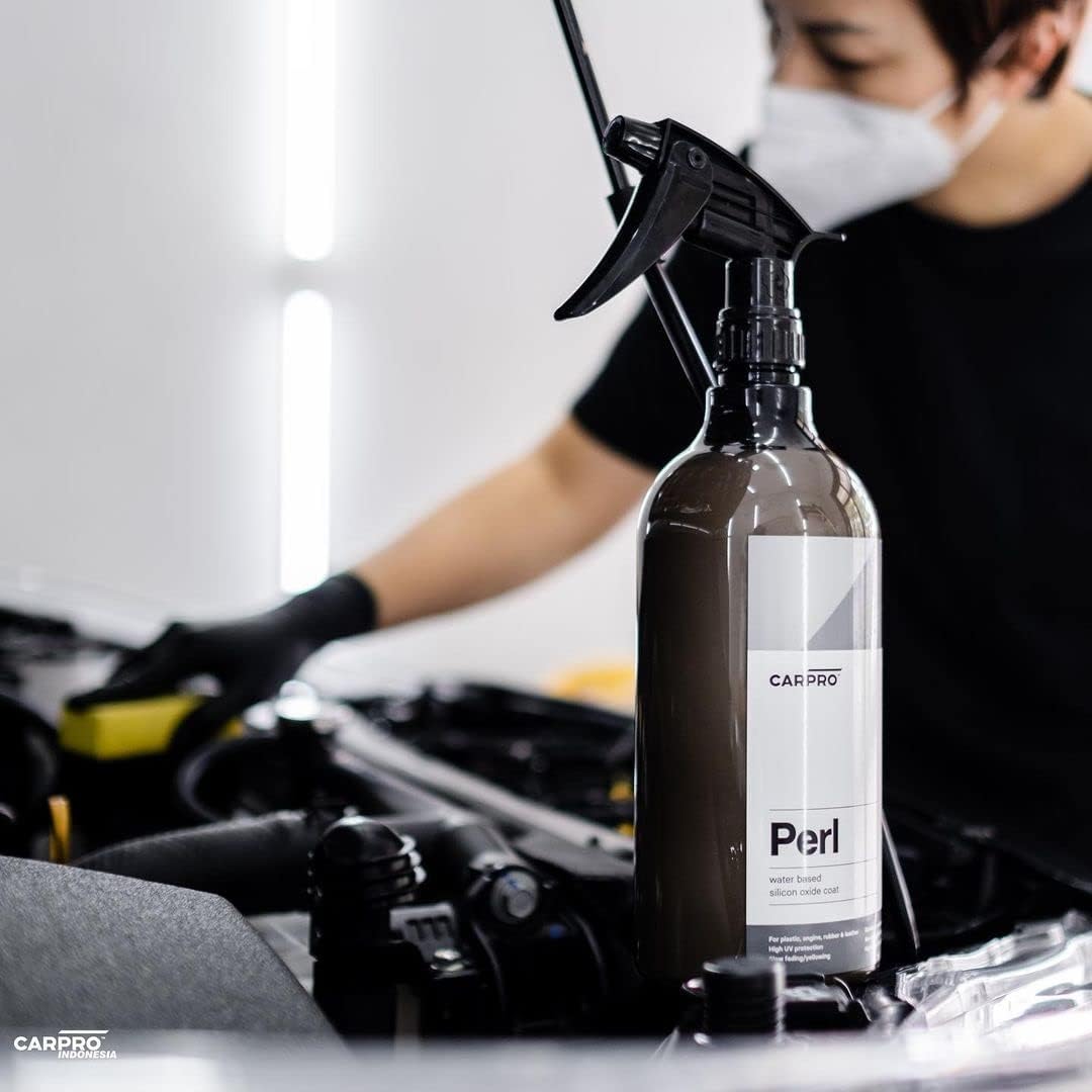 CARPRO PERL Plastic & Rubber Protectant - [Plastic, Engine, Rubber, Leather] - Concentrated Tire Dressing, Water Based UV Protection, Satin Finish - 1 Liter (34oz)