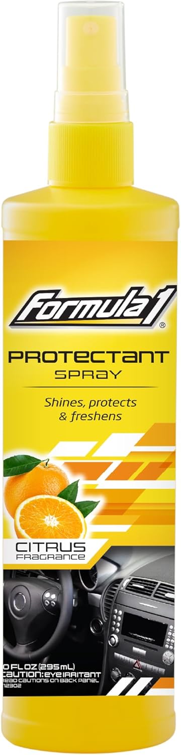 Formula 1 Interior Detailing Protectant Spray, Car Interior Cleaner with Lasting Strawberry Fragrance and UV Protection, Safe for Vinyl, Rubber, Plastic, & Dashboard - 10oz