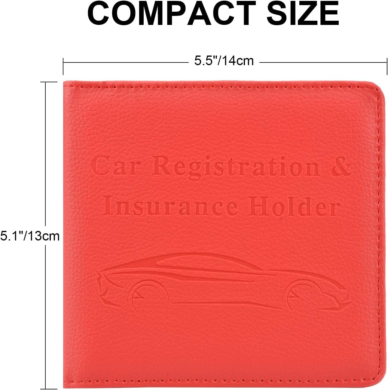 Car Registration and Insurance Holder, Car Accessories Vehicle Glove Box Car Organizer Women Wallet Case for Cards, Essential Document, Driver License by Cacturism, Pink | for Cards