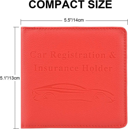 Car Registration and Insurance Holder, Car Accessories Vehicle Glove Box Car Organizer Women Wallet Case for Cards, Essential Document, Driver License by Cacturism, Pink | for Cards