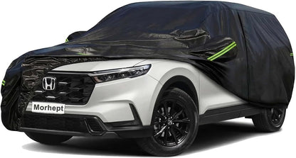 Car Cover Waterproof All Weather for Automobiles, Outdoor Full Exterior Covers for Sedan Black(Suggest Car Length from 194"-208")