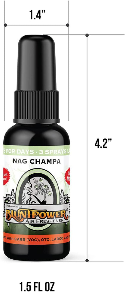 BluntPower (Baby Powder, 1 Pack) Concentrated Air Freshener Spray - Oil-Based Room Diffuser Spray - Long-Lasting Bathroom Scent, Car Freshener & Odor Eliminator - Colors B