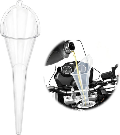Oil Funnel, Multi-Purpose Plastic Long Neck Oil Funnel, Automotive Use Funnels for Filling Oils Lubricants Water Diesel, Kitchen Funnels for Filling Bottles Jars (Black)