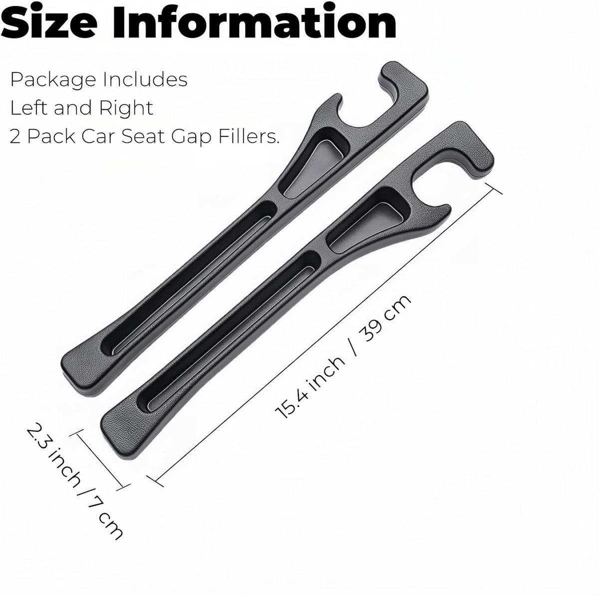 EnzeroTools Car Seat Gap Filler, 2-Pack No-Drop Seat Side Gap Seam Filler Organizer with Phone Holder, Universal Fit Fill The Gap Between Seat & Console, Perfect for Car, SUV, Truck