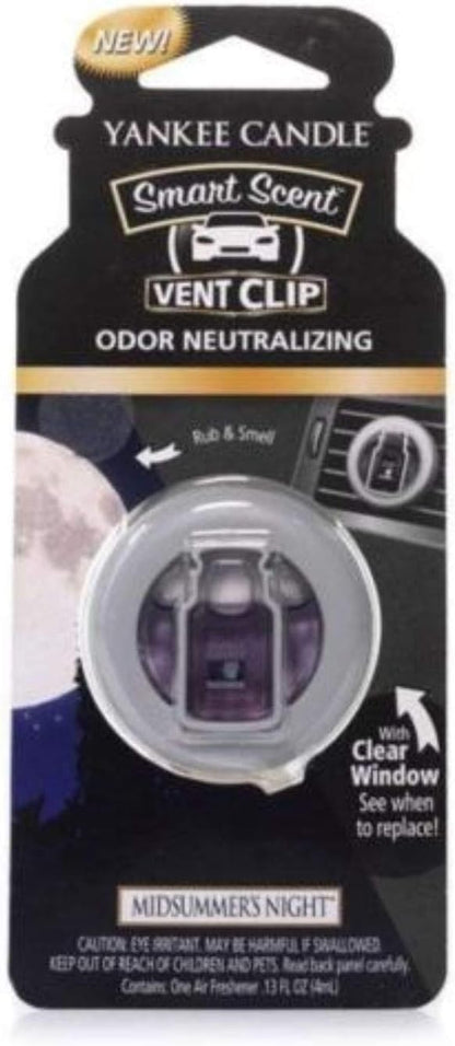Yankee Candle Car Freshener Smart-Scent Vent Clips, 4-PACK (Sage & Citrus)