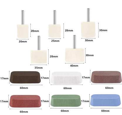 6 pcs Buffing Wheel for Drill,Buffing Pad Polishing Wheel Kits,Wheel Shaped Polishing Tool for Metal Aluminum,Stainless Steel,Chrome,Jewelry,Wood,Plastic,Ceramic,Glass,etc