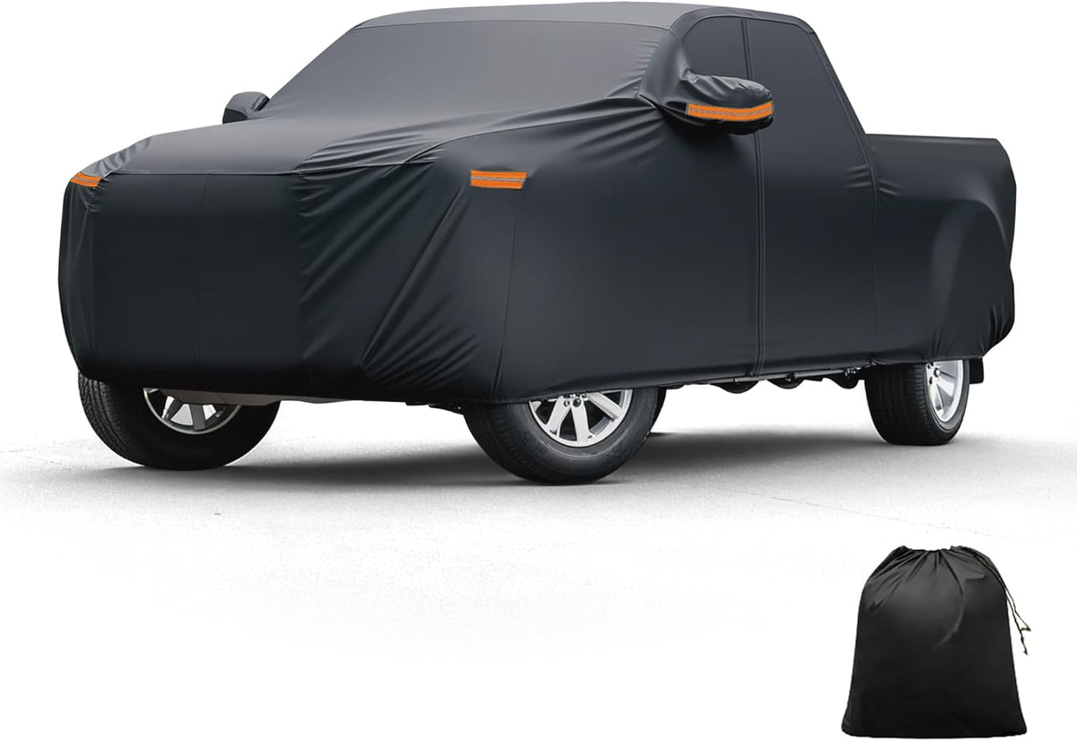 X AUTOHAUX Car Cover for Honda Civic Sedan/Coupe 210D-PU Outdoor Full Car Cover All Weather with Door Zipper for Waterproof Windproof Sun Rain Snow Protection