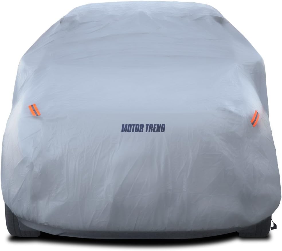 Motor Trend SafeKeeper Heavy Duty Car Cover Waterproof All Weather, Multi-Layered Truck SUV Car Cover for Snow Rain Sun UV Protection, Full Exterior Car Covers for Automobiles (Fits up to 190" Length)