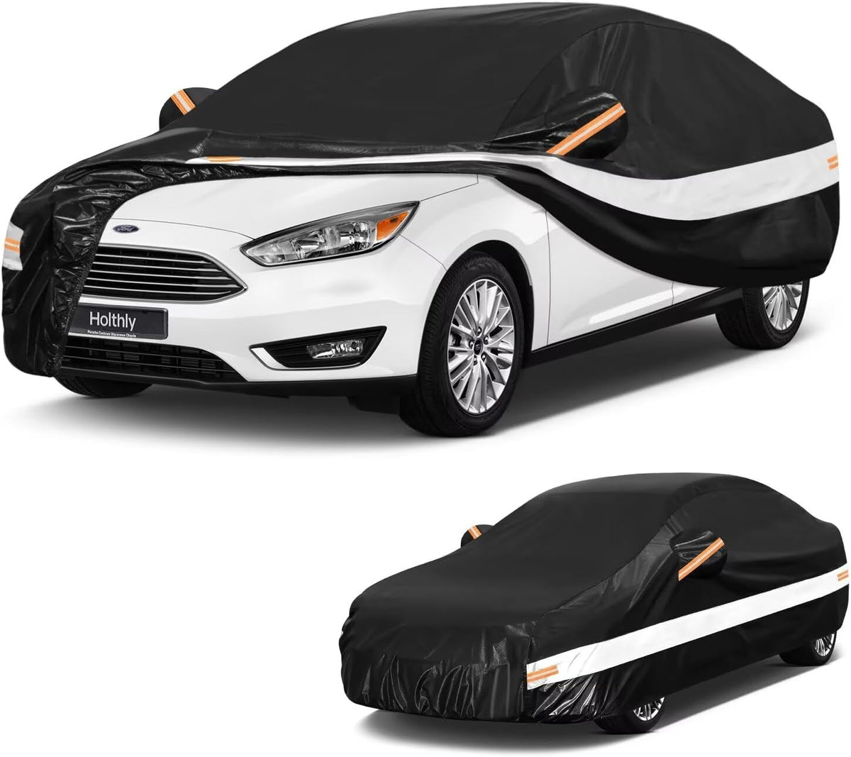 10 Layers Car Cover Custom Fit for Mercedes Benz C Class C250 C300 C43 C63 (1993-2026), Waterproof All Weather for Automobiles, Outdoor Full Cover Sun Dust Rain Protection with Cotton. Black - Colors C