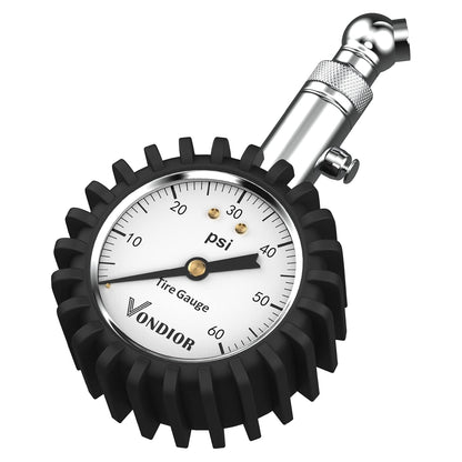 Tire Pressure Gauge - (0-60 PSI) Heavy Duty, Certified ANSI Accurate with Large 2 Inch Easy to Read Glow Dial, Low - High Air Pressure Gauge. Tire Gauge for Car and Trucks Tires by Vondior