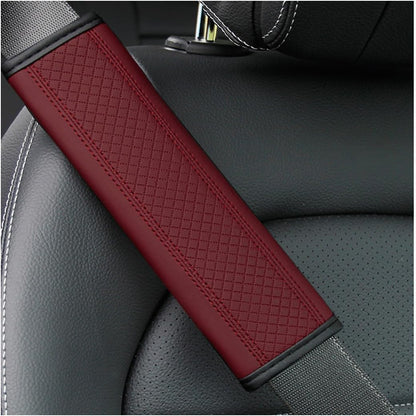 Osilly 2PCS Car Seat Belt Cover, Carbon Fiber Seatbelt Shoulder Protection, Soft Car Seat Belt Strap Cushion Protect Your Neck and Shoulder, Car Accessories Seat Belt Pad for Car Truck (Red)