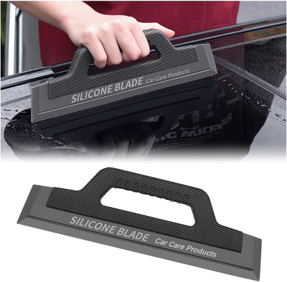 Car Window Squeegee, Soft Silicone Blade for Cleaning Water, Professional One-Piece Auto Glass Water Wiper, 11.8 Inches Water Scraper Cleaner for Shower Doors Mirror, Home Drying Use