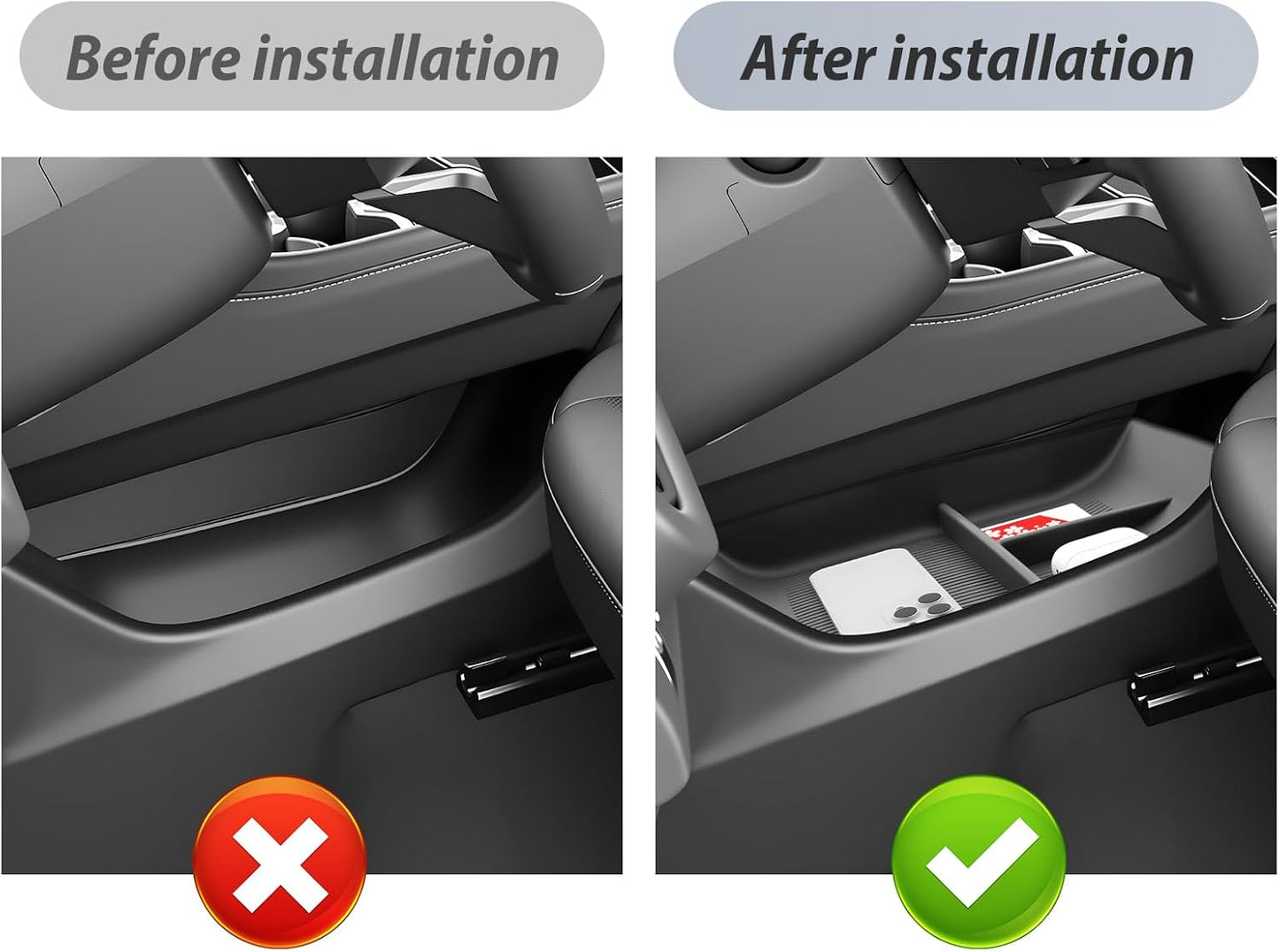 SKTU 2-Pack 2023 2024 2025 2026 Lexu s RX350 Center Console Organizer for 2023-2026 Lexu s RX350/RX450h/RX500h Console Tray 2023 2024 2025 2026 RX350 Accessories with Sunglasses Holder [Double Layers]