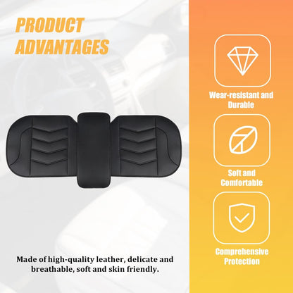 HZEL Car Front Bottom Seat Cover, Breathable Leather Full Wrapped Non-Slip Bottom Driver Seat Cushion with Storage Pocket, Comfortable Auto Interior Chair Protection Cover, Universal Fit (Coffee)