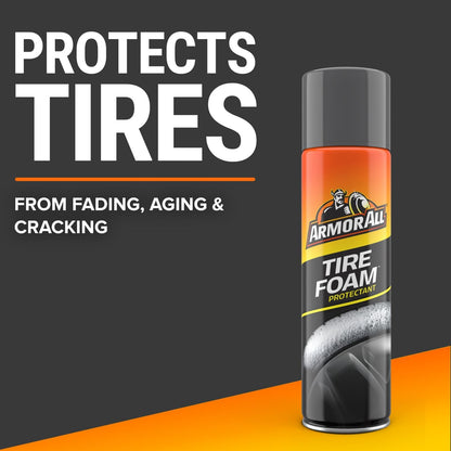 Armor All Tire Foam, Tire Cleaner Spray for Cars, Trucks, Motorcycles, 20 Oz Each, 1.25 Pound (Pack of 1)