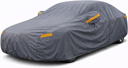 Coverlex Large Car Cover for SUV, Outdoor SUV Cover Universal Fit for Dodge Durango, Audi Q7, BMW X5, Benz GLE, Acura MDX, CX-9, VW Atlas, Jeep Grand Cherokee, Infiniti QX60, Length 201 Inches