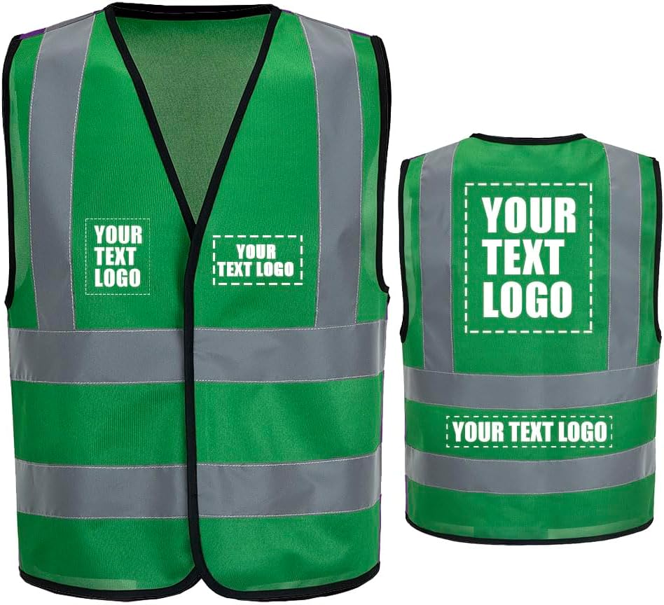 AYKRM 12 colour High visibility viz vest hi vis viz reflective work construction safety vest (XS-8XL) - Colors A