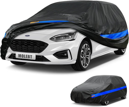 Car Cover Waterproof All Weather for Automobiles, Universal Fit Sedan Coupe Chevrolet Corvette/Camaro, Ford Mustang/Fusion, Honda Accord/Civic, KIA Optima, Hyundai Sonata, Nissan Maxima etc.