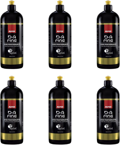 RUPES 9.DAFINE250 Pack of 1 250 ml Yellow D-A Fine High Performance Polishing Compound for Car Detailing & Removing Scratches| Removes Fine Defects | Micro-Abrasive Technology | Removes Swirl Marks