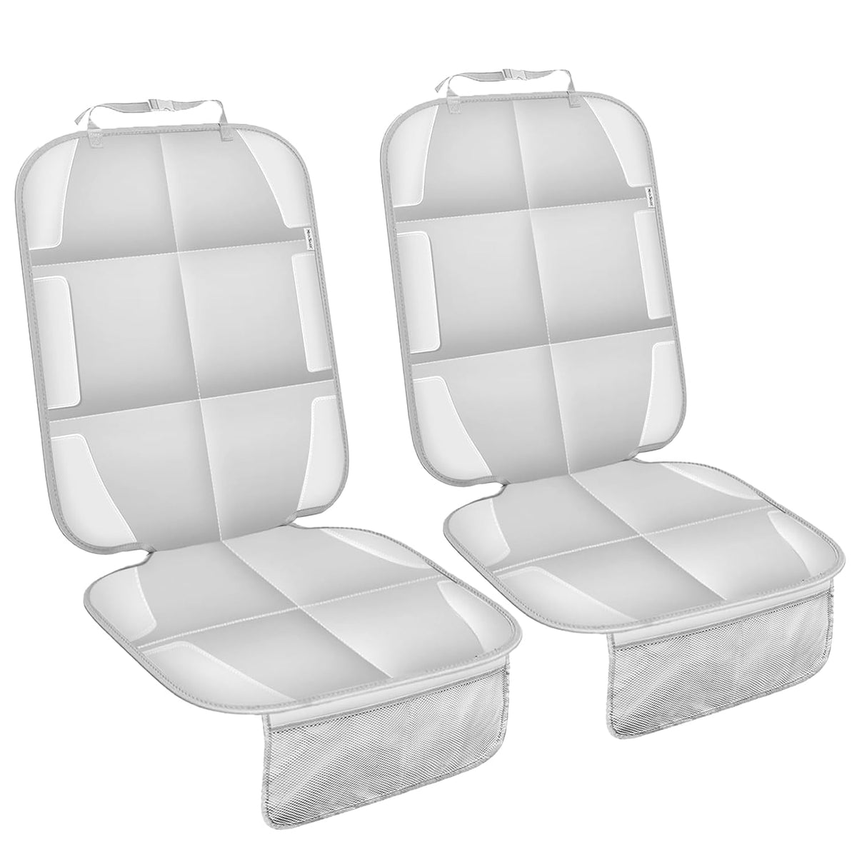 Meolsaek Car Seat Protector for Child Car Seat, Durable 600D Fabric Waterproof Car Seat Cover with Thick Pad Non-Slip Backing，No Imprints (Black 2pcs)