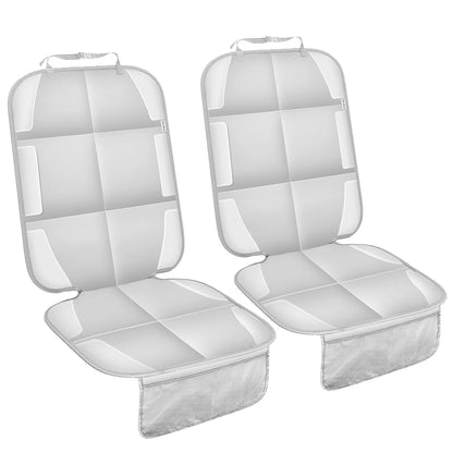 Meolsaek Car Seat Protector for Child Car Seat, Durable 600D Fabric Waterproof Car Seat Cover with Thick Pad Non-Slip Backing，No Imprints (Black 2pcs)