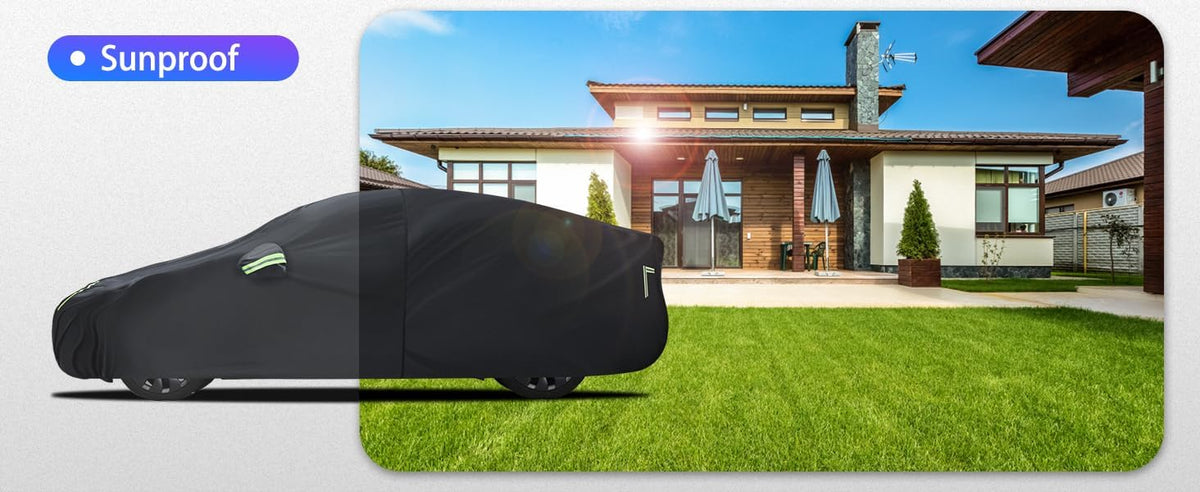 Car Cover Custom Fit for Honda CRV 1997-2025,Toyota RAV4 1996-2025, 6 Layers Truck Cover Waterproof All Weather for Automobiles,Outdoor Full Exterior Cover,Rain, Sun, Wind Protection,Black
