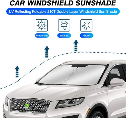 KUST Windshield Sun Shade for Toyota RAV4 2019-2022 2023 2024 2025 2026 Window Accessories Shade Sun Visor Cover Foldable Block UV Rays - Colors B