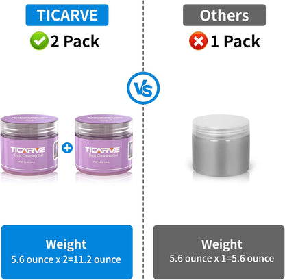 TICARVE Cleaning Gel for Car Detailing Car Cleaning Putty Auto Detailing Gel Detail Tools for Car Interior Cleaner Kit Car Vent Cleaner Automotive Car Cleaner Green