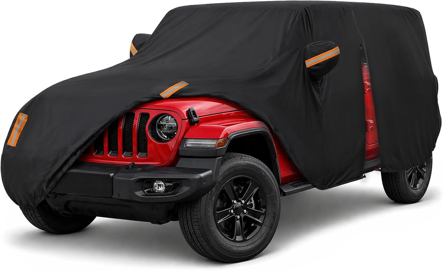 NEVERLAND Sedan Car Cover Waterproof Heavy Duty All Weather Protection Snow Anti-UV Windproof Outdoor Full Car Cover Fit for Automobiles BMW/Mercedes-Benz/Honda（for Car Size:183''L x 70''W x 59''H）