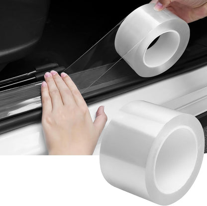 DGSL Car Door Edge Guards Door Sill Protector, 2.7In x 33Ft 5D Carbon Fiber Car Wrap Film, Vinyl Automotive Wrap Film Anti-Collision Fits for Most Vehicles (Black)