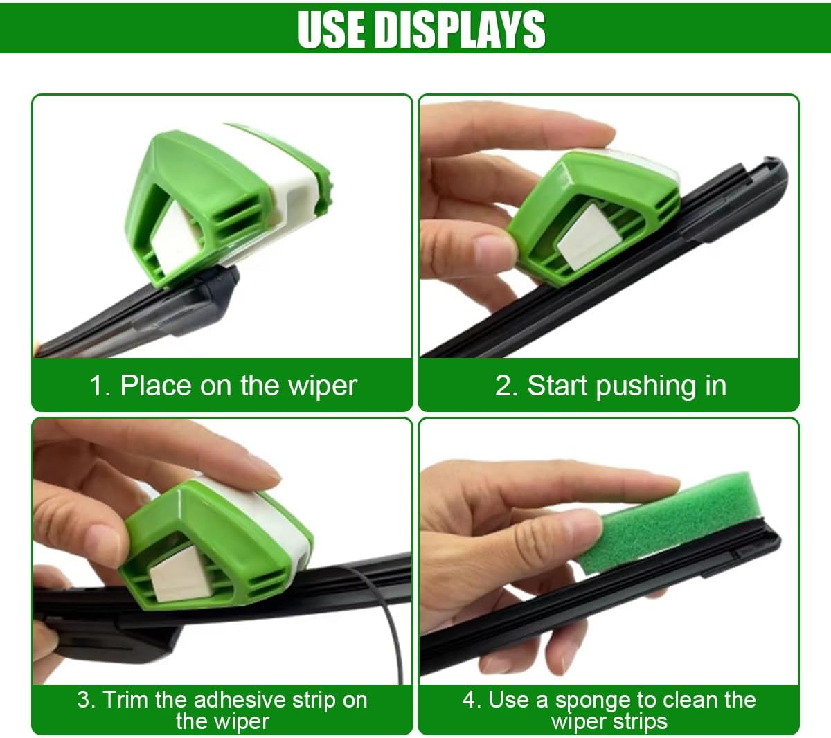 Car Windshield Wiper Repair Tool, ABS Car Windshield Wiper Regroover, Universal Portable Blades Cutter Cleaning Tool with Sponge, Multi-function Quickly Restorer Accessory for Most Cars (1 Set)