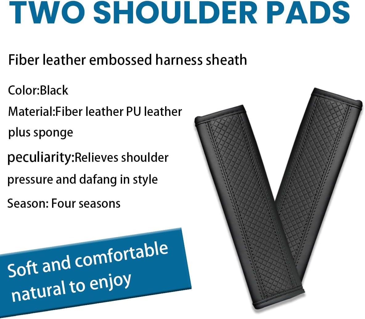 Osilly 2PCS Car Seat Belt Cover, Carbon Fiber Seatbelt Shoulder Protection, Soft Car Seat Belt Strap Cushion Protect Your Neck and Shoulder, Car Accessories Seat Belt Pad for Car Truck (Red)