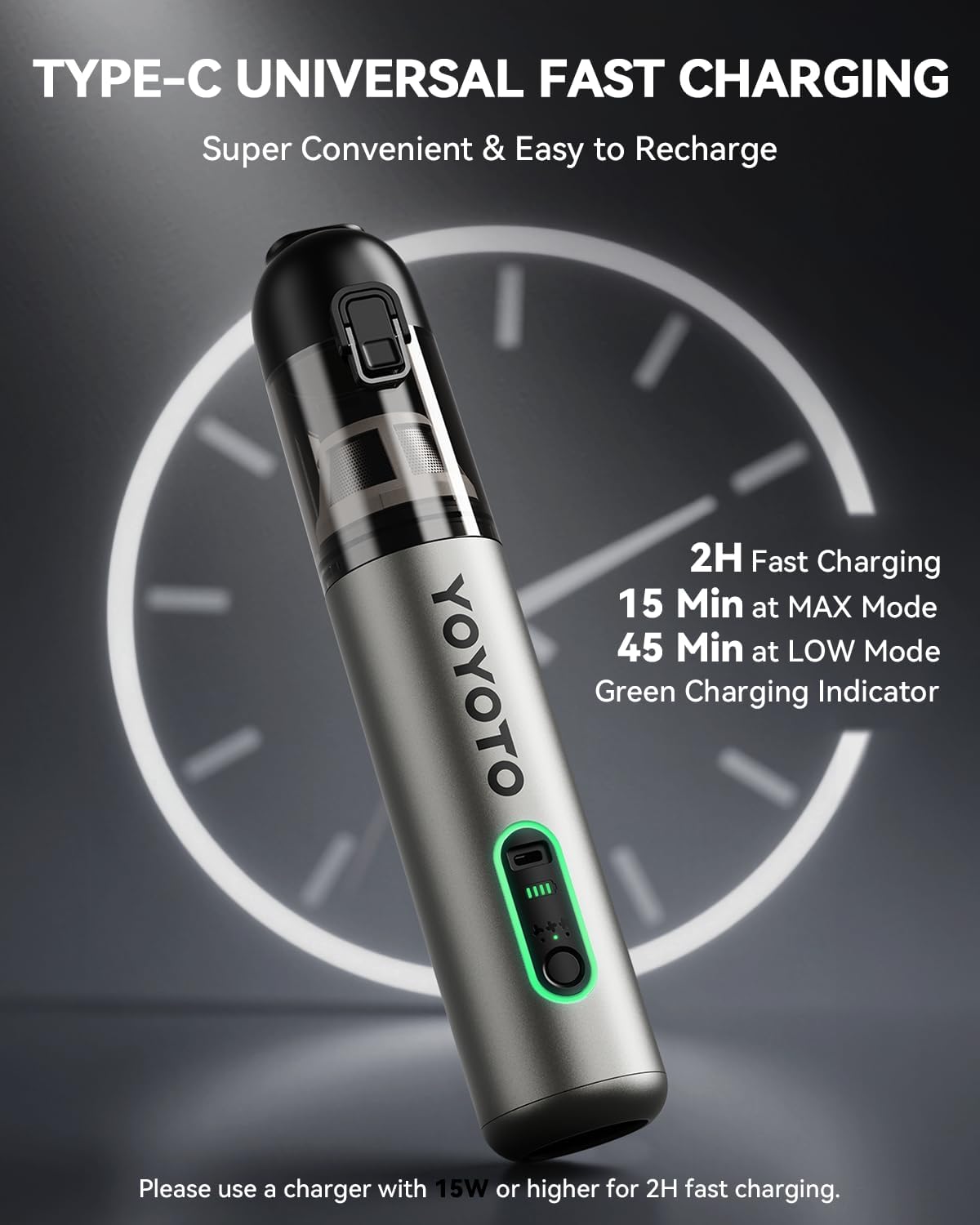 Car Vacuum, Handheld Vacuum Cordless with 21000Pa Powerful Suction & 3 Modes, 4-in-1 Portable Hand Held Mini Vacuum Cleaner Rechargeable, Ultra Light for Car Home Office (Black)