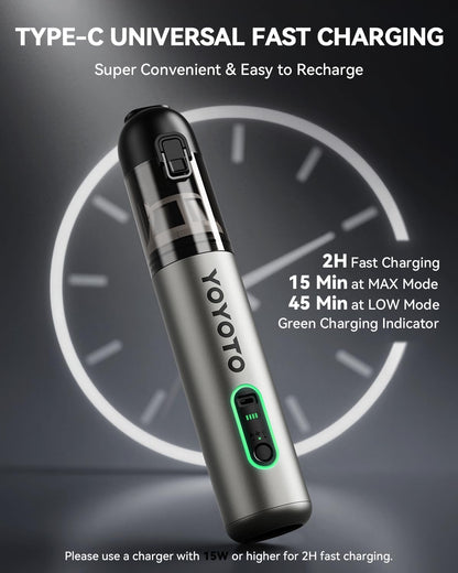Car Vacuum, Handheld Vacuum Cordless with 21000Pa Powerful Suction & 3 Modes, 4-in-1 Portable Hand Held Mini Vacuum Cleaner Rechargeable, Ultra Light for Car Home Office (Black)