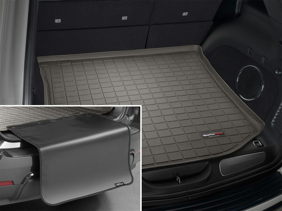 WeatherTech Cargo Trunk Liner with Bumper Protector for Jeep Grand Cherokee, Grand Cherokee, Behind 2nd Row w/Bumper Protector (40469SK), Black