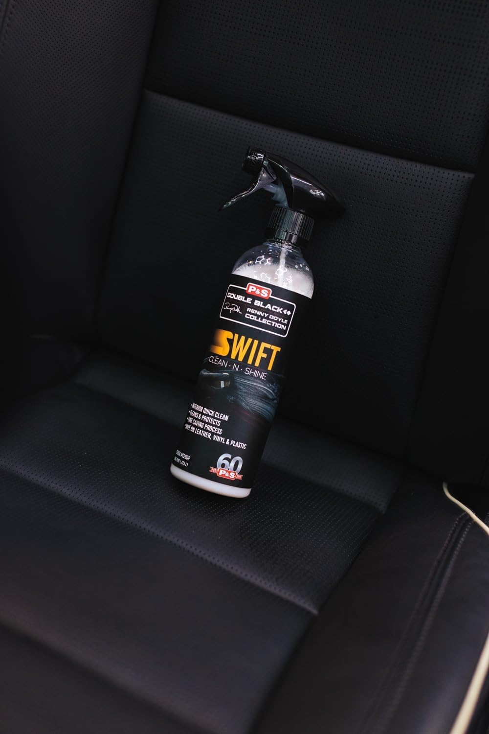 P & S PROFESSIONAL DETAIL PRODUCTS Swift Clean & Shine - Interior Cleaner & Protectant for Leather, Vinyl, Plastic - Cleans, Conditions & Leaves a Satin Finish - Fresh Scent - 16 oz